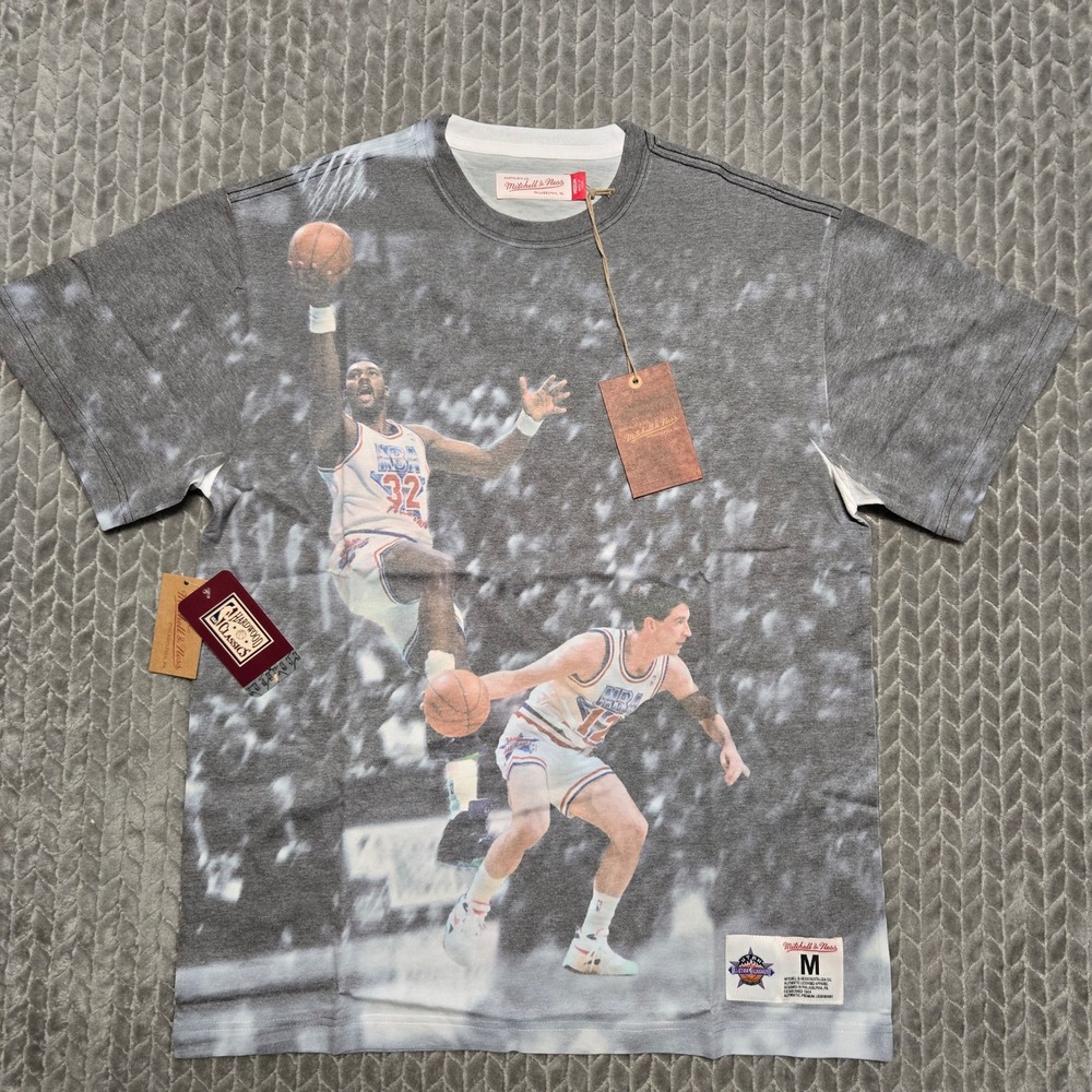 Mitchell & Ness Utah Jazz Above The Rim Sublimated Tee Malone Stockton Gray M